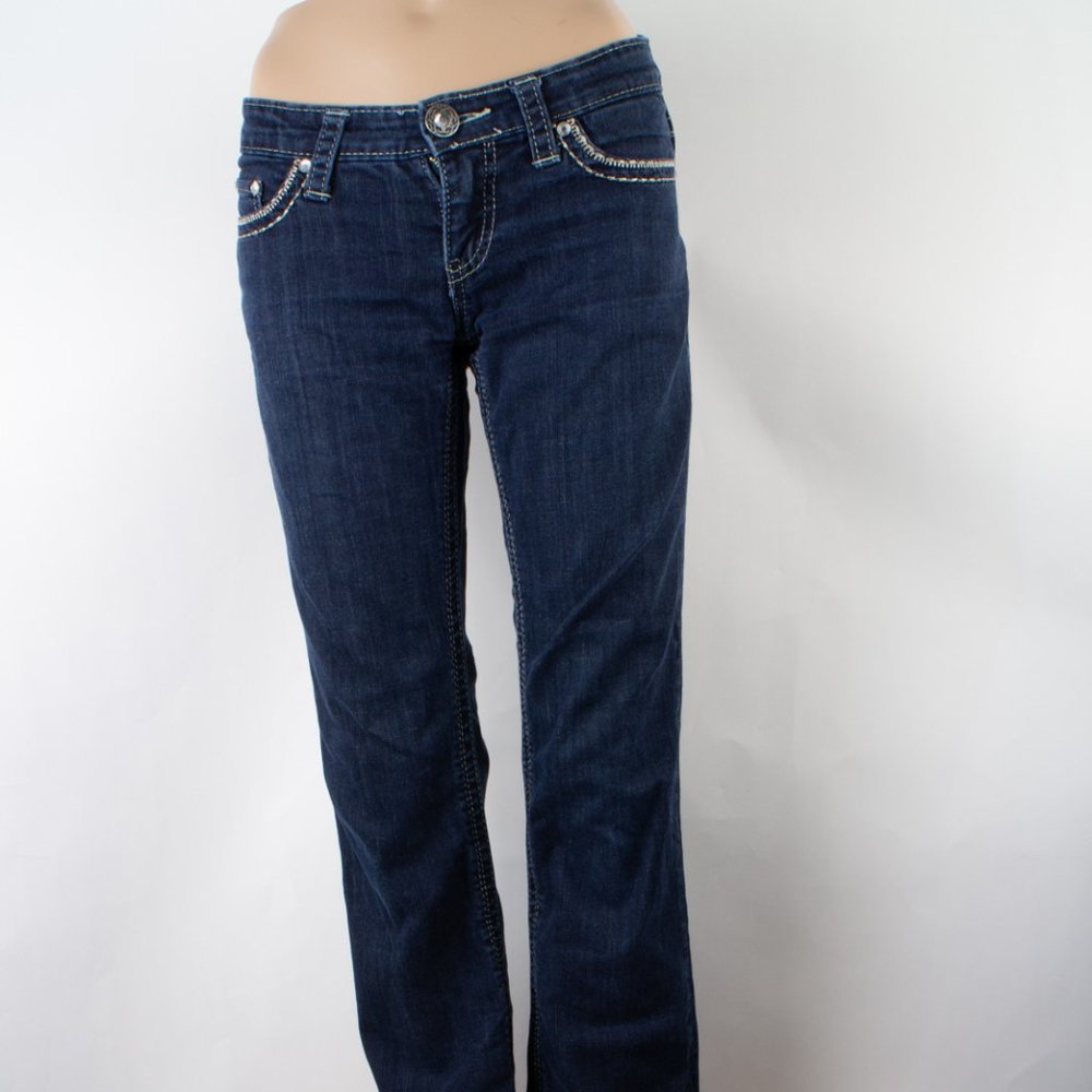 Daytrip Buckle Leo Bootcut 28 (29 X 30) Women's Jeans Thick Stitch